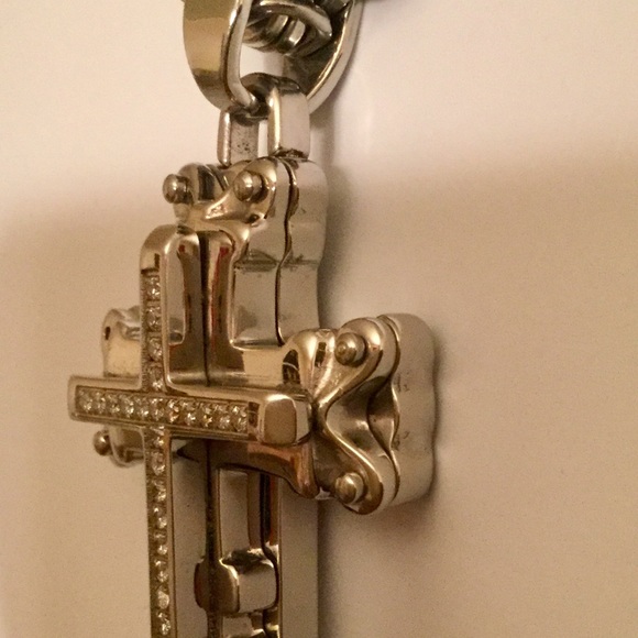 Stainless Steel mans Chain and Cross Pendant  222g - Picture 3 of 8